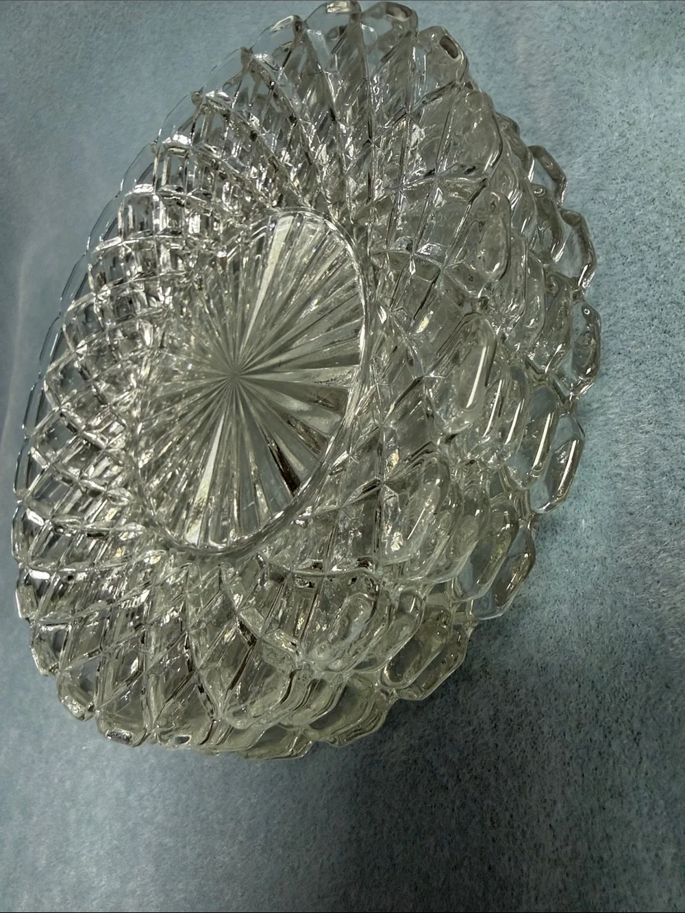 5-Anchor Hocking Waterford Waffle Glass Bread and Butter Plates (set of 5)